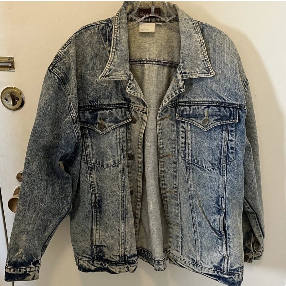 Vintage 80s Roberto Orsini Acid Wash Denim Jacket Women’s Large
